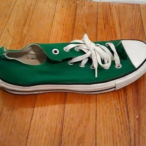 Converse all star green low top chucks